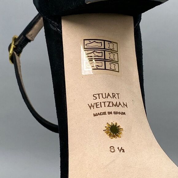 Stuart Weitzman Suede Block Heeled Sandals size 8.5 - Picture 10 of 10